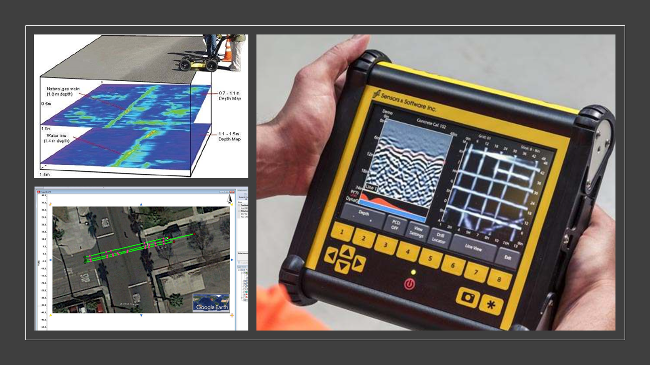 使用透地雷達 GPR 定位地下管線設施