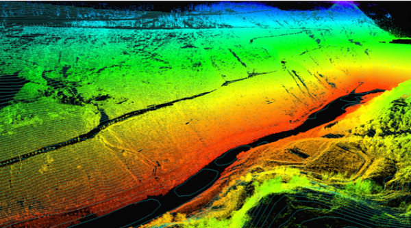 長距離雷射掃描應用-地形監測